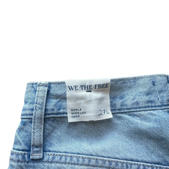 Free People We The Free Ripple Wide-Leg Cropped Jeans. NWT. 27 L - Picture 12 of 16